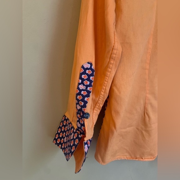 Satoria napoletana button down shirt mixed prints made in Italy - Picture 6 of 8